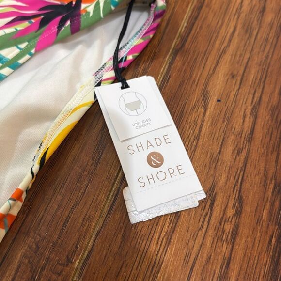 NWT Shade & Shore XL (16) Beach Low Rise Cheeky Bikini Swim Tropical Bottom - Picture 5 of 6